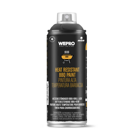 WEPRO Tepelne odolná farba na grily - čierna 400 ml